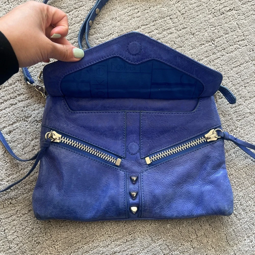 Botkier Blue Leather Crossbody Bag